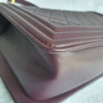 Chanel Boy Medium 25cm Purple Lambskin with Gold Hardware #OSEU-1 - Image 13