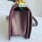 Chanel Boy Medium 25cm Purple Lambskin with Gold Hardware #OSEU-1 - Image 7