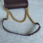 Chanel Boy Medium 25cm Purple Lambskin with Gold Hardware #OSEU-1 - Image 18