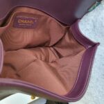 Chanel Boy Medium 25cm Purple Lambskin with Gold Hardware #OSEU-1 - Image 27