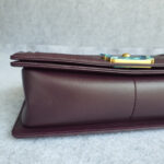Chanel Boy Medium 25cm Purple Lambskin with Gold Hardware #OSEU-1 - Image 11