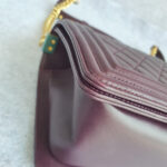 Chanel Boy Medium 25cm Purple Lambskin with Gold Hardware #OSEU-1 - Image 16