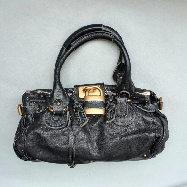 Chloe Paddington Medium Bag Black Leather with Gold/Silver Hardware #OYYL-3