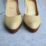 Christian Louboutin Pump Size39 Cream Canvas Shoes #OYUT-1 - Image 3