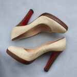 Christian Louboutin Pump Size39 Cream Canvas Shoes #OYUT-1 - Image 5