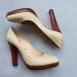 Christian Louboutin Pump Size39 Cream Canvas Shoes #OYUT-1 - Image 4