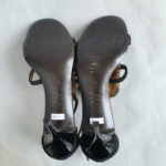 Giuseppe Zanotti Sandals Size 37.5 Black Leather with Stone Shoes #OYCY-3 - Image 6