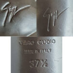 Giuseppe Zanotti Sandals Size 37.5 Black Leather with Stone Shoes #OYCY-3 - Image 7