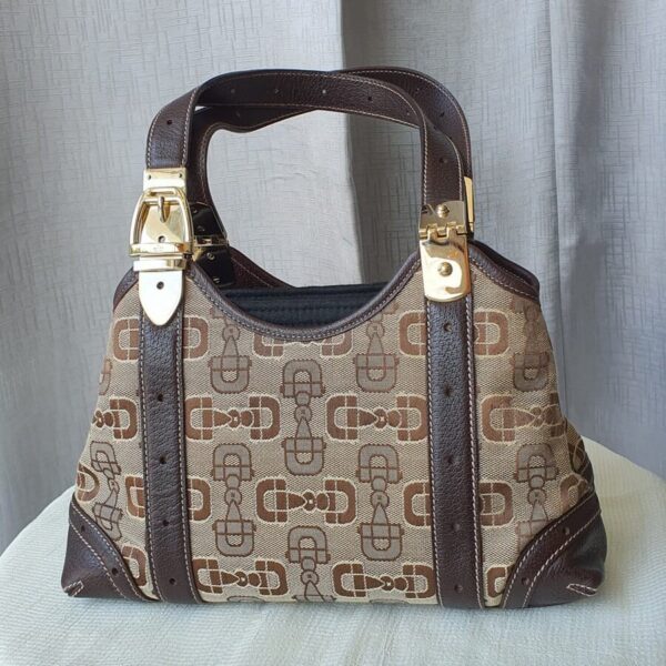 Gucci Hobo Brown Canvas with Leather and Gold Hardware #OYKK-1