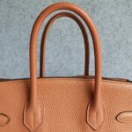Hermes Birkin 30cm Rose Tea Clemence Leather with Gold Plated Hardware #OYSL-1 - Image 17