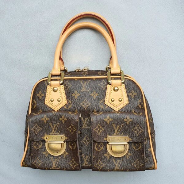 LV Manhattan Brown Monogram Canvas with Leather and Gold Hardware #OYYL-1