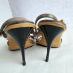 LV Sandals Brown Satin/Embossed Leather Shoes #OYCY-2 - Image 7