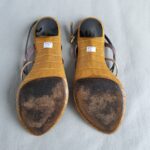 LV Sandals Brown Satin/Embossed Leather Shoes #OYCY-2 - Image 8