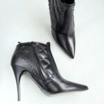 Burberry Ankle Boots Size 38 Black Leather Shoes #OYKE-4