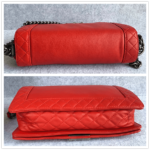 Chanel Boy Large 28cm Red Calf Leather with Ruthenium Hardware #GLRTC-2 - Image 8
