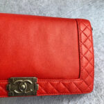 Chanel Boy Large 28cm Red Calf Leather with Ruthenium Hardware #GLRTC-2 - Image 4