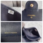 Chanel Card Holder Navy Blue Grained Calfskin with Silver Hardware #RLCR-5 - Image 15