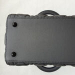 Christian Dior Medium Lady Dior Black Ultramatte Calfskin with Black Hardware #OSLL-1 - Image 9