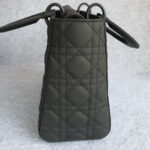 Christian Dior Medium Lady Dior Black Ultramatte Calfskin with Black Hardware #OSLL-1 - Image 8