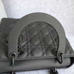 Christian Dior Medium Lady Dior Black Ultramatte Calfskin with Black Hardware #OSLL-1 - Image 19