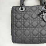 Christian Dior Medium Lady Dior Black Ultramatte Calfskin with Black Hardware #OSLL-1 - Image 3