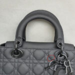 Christian Dior Medium Lady Dior Black Ultramatte Calfskin with Black Hardware #OSLL-1 - Image 16