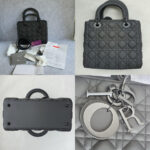 Christian Dior Medium Lady Dior Black Ultramatte Calfskin with Black Hardware #OSLL-1 - Image 2