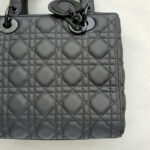 Christian Dior Medium Lady Dior Black Ultramatte Calfskin with Black Hardware #OSLL-1 - Image 4