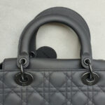 Christian Dior Medium Lady Dior Black Ultramatte Calfskin with Black Hardware #OSLL-1 - Image 17