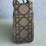 Christian Dior Vintage Lady Dior Mini Grey Satin with Silver Hardware #OUUU-1 - Image 8