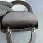 Christian Dior Vintage Lady Dior Mini Grey Satin with Silver Hardware #OUUU-1 - Image 25