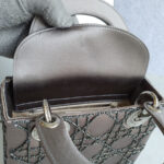 Christian Dior Vintage Lady Dior Mini Grey Satin with Silver Hardware #OUUU-1 - Image 26