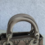 Christian Dior Vintage Lady Dior Mini Grey Satin with Silver Hardware #OUUU-1 - Image 17