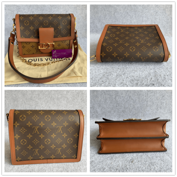 LV Dauphine MM M45958 Monogram/Mng Reverse Canvas With Leather And Gold ...