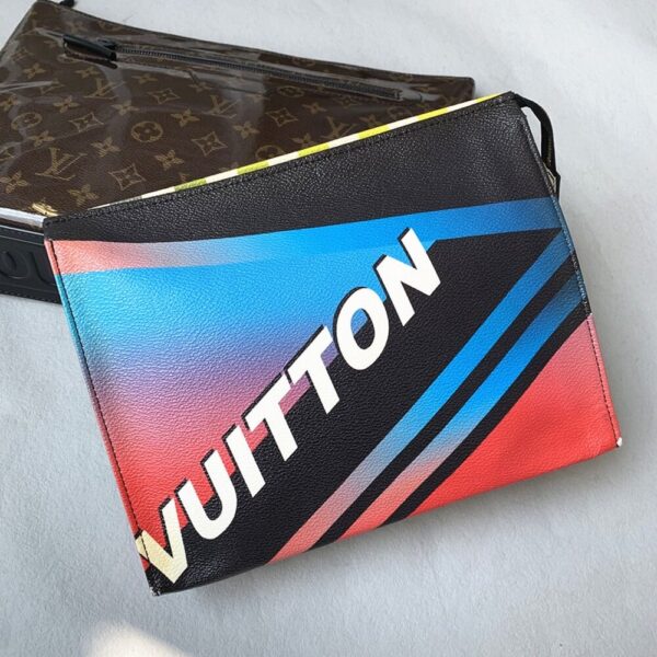 LV Pochette Toilet M51230 Multicolor Coated Canvas with Gold Hardware #OYOL-2