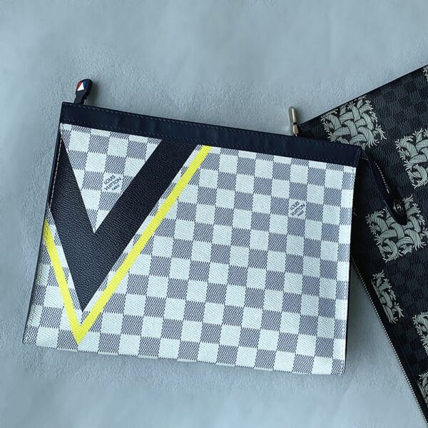 LV Pochette Voyage MM Damier Blanc Lv Cup Lg-L10 Coated Canvas with Leather and Silver Hardware #OYOL-3
