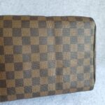 LV Speedy 30cm Damier Ebene with Leather and Gold Hardware #OSLU-1 - Image 12