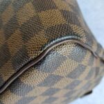 LV Speedy 30cm Damier Ebene with Leather and Gold Hardware #OSLU-1 - Image 14