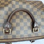 LV Speedy 30cm Damier Ebene with Leather and Gold Hardware #OSLU-1 - Image 20