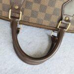 LV Speedy 30cm Damier Ebene with Leather and Gold Hardware #OSLU-1 - Image 19