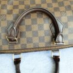 LV Speedy 30cm Damier Ebene with Leather and Gold Hardware #OSLU-1 - Image 21
