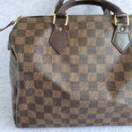LV Speedy 30cm Damier Ebene with Leather and Gold Hardware #OSLU-1 - Image 3