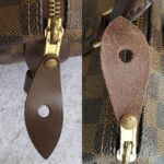 LV Speedy 30cm Damier Ebene with Leather and Gold Hardware #OSLU-1 - Image 25