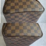 LV Speedy 30cm Damier Ebene with Leather and Gold Hardware #OSLU-1 - Image 17