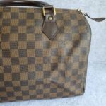 LV Speedy 30cm Damier Ebene with Leather and Gold Hardware #OSLU-1 - Image 6