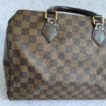 LV Speedy 30cm Damier Ebene with Leather and Gold Hardware #OSLU-1 - Image 5