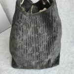 LV Whisper Black Suede Leather with Snake Skin And Gold Hardware Bag #OYTS-2 - Image 8