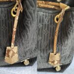 LV Whisper Black Suede Leather with Snake Skin And Gold Hardware Bag #OYTS-2 - Image 23