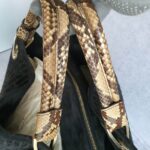 LV Whisper Black Suede Leather with Snake Skin And Gold Hardware Bag #OYTS-2 - Image 20