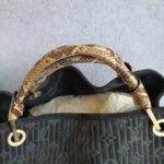 LV Whisper Black Suede Leather with Snake Skin And Gold Hardware Bag #OYTS-2 - Image 17